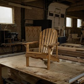 Chaise de jardin adirondack – brun