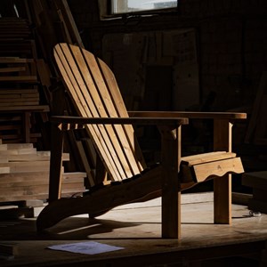 Chaise de jardin adirondack – brun