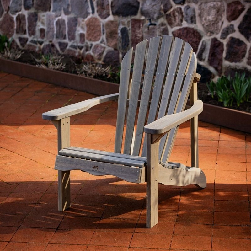 AMATA - Chaise de jardin adirondack – gris