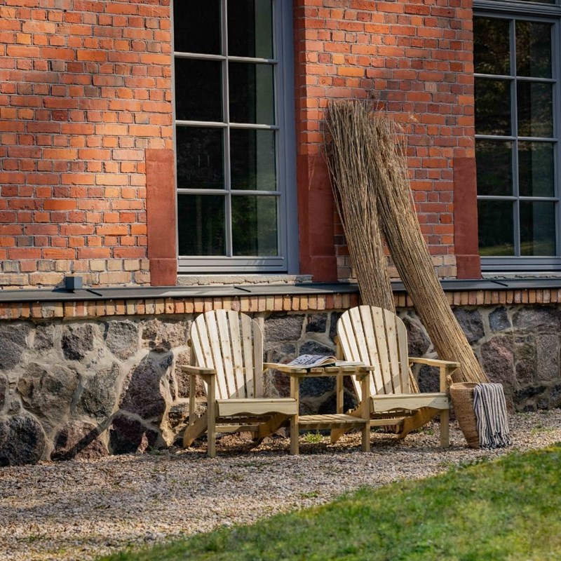 AMATA - Banc double adirondack bois – vert