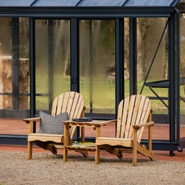 Banc double adirondack bois – brun