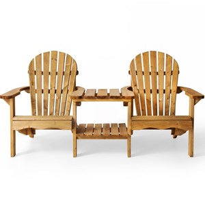 Banc double adirondack bois – brun