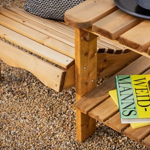 Banc double adirondack bois – brun