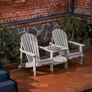 Banc double adirondack bois – gris