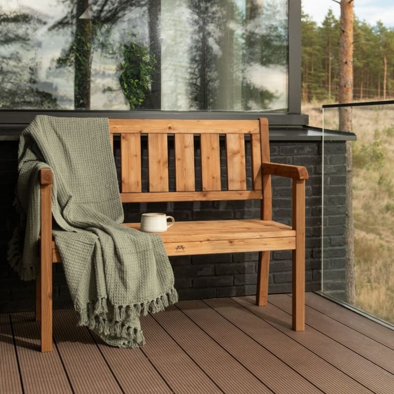 Banc de jardin 3 places – brun