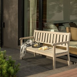 Banc de jardin 3 places large – gris