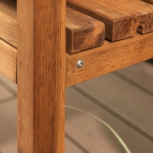 Banc de jardin 3 places large – brun