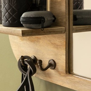 Miroir ovale manguier clair