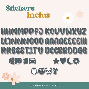 5 cubes 5x5cm + 66 stickers gris