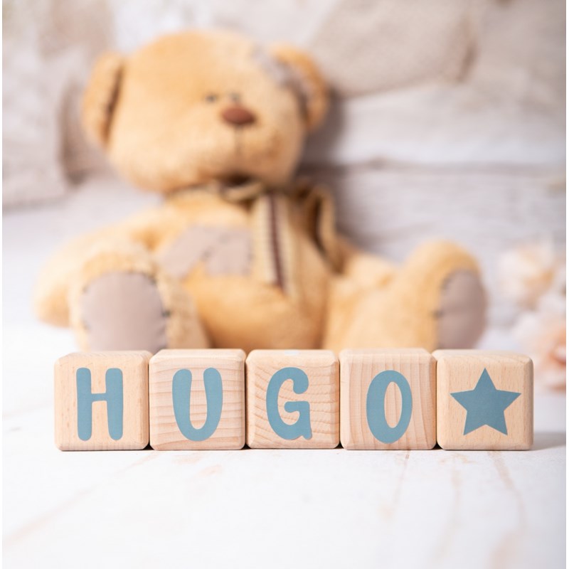 Louyou - 5 cubes 5x5cm + 66 stickers gris