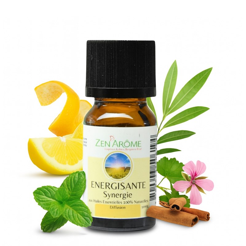 Synergie d'huile essentielle energisante