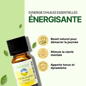 Synergie d'huile essentielle energisante