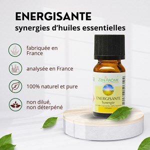 Synergie d'huile essentielle energisante