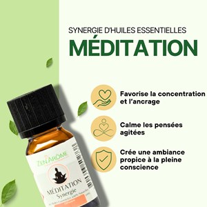 Synergie d'huile essentielle méditation