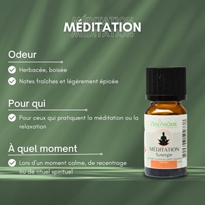 Synergie d'huile essentielle méditation