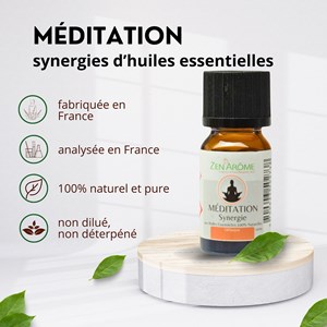 Synergie d'huile essentielle méditation