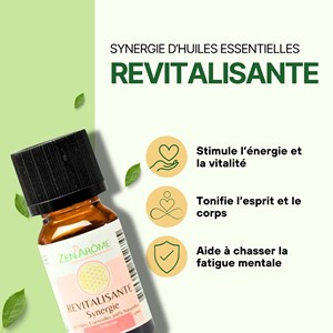 Synergie d'huile essentielle revitalisante