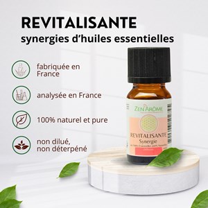 Synergie d'huile essentielle revitalisante