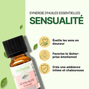 Synergie d'huile essentielle sensualité