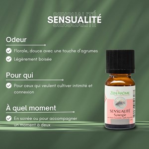 Synergie d'huile essentielle sensualité