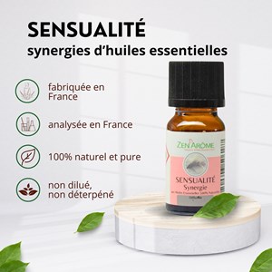 Synergie d'huile essentielle sensualité