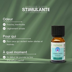 Synergie d'huile essentielle stimulante