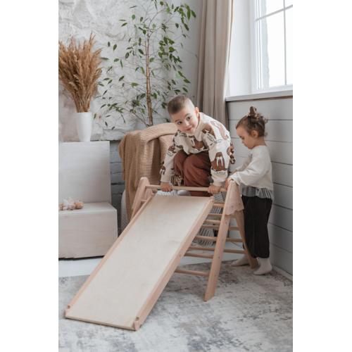 Lunatoys - Ensemble triangle Pikler et rampe pour enfant en bois