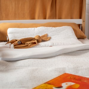 Oreiller plat en gaze de coton, jeanne