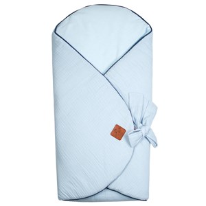Gigoteuse emmaillotage gaze coton bleu