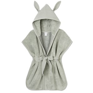 Peignoir enfant en bambou vert de gris