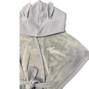 Peignoir bébé enfant capuche bambou