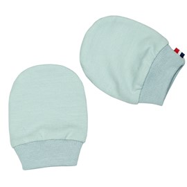 Moufles naissance anti griffures vert