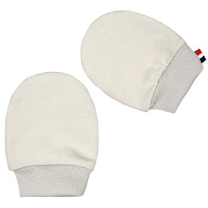 Moufles naissance anti griffures beige