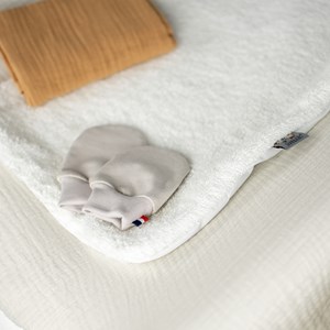 Moufles naissance coton bébé beige