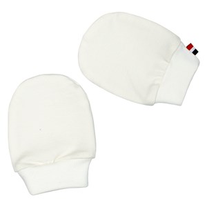 Moufles naissance anti griffures écru