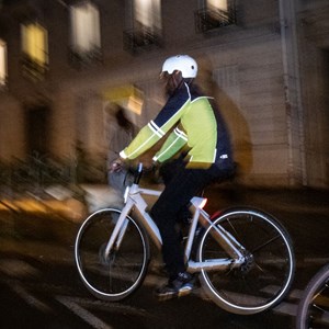 Veste légère escapade bleue marine-jaune S