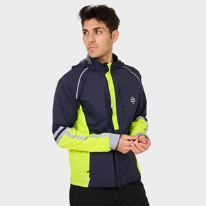 Veste légère escapade bleue marine-jaune S