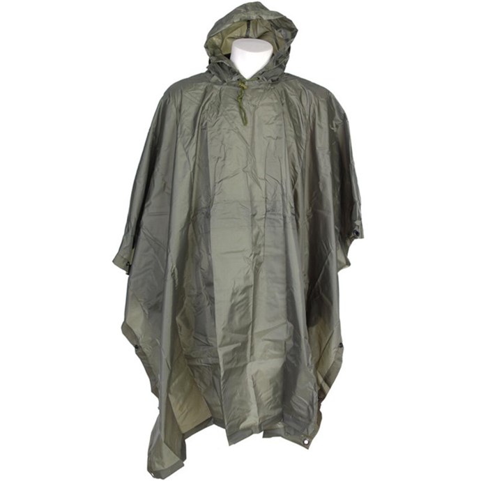 Poncho Imperméable M-Tac® Militaire Armée - Capuche, Ripstop, Randonnée Camping - Neuf