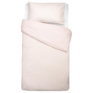 Parure de lit réversible rose 100x140