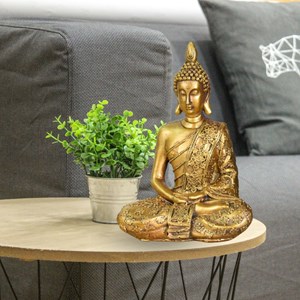Statue bouddha sanci dorée