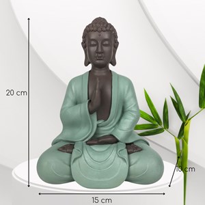 Statue bouddha méditation vert