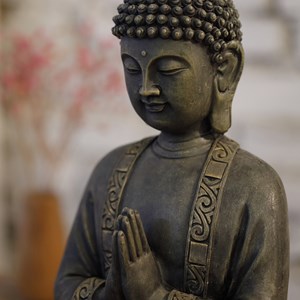 Grande statue bouddha méditation h 37 cm