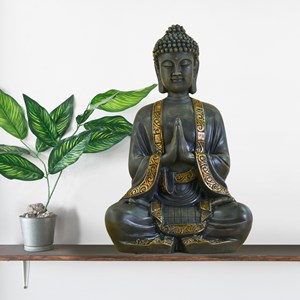 Grande statue bouddha méditation h 37 cm