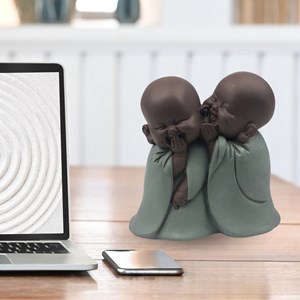 Statuette zen bonzes chuchoteurs