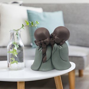 Statuette zen bonzes chuchoteurs