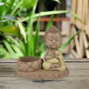 Statue bougeoir bouddha en méditation