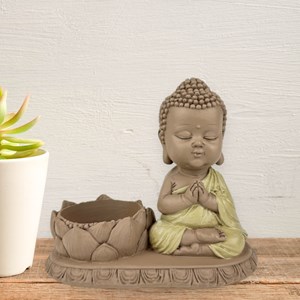 Statue bougeoir bouddha en méditation
