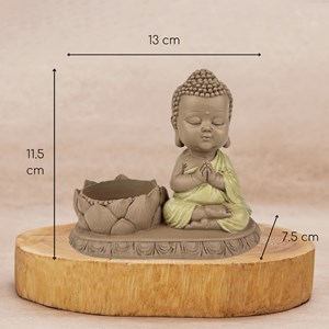 Statue bougeoir bouddha en méditation