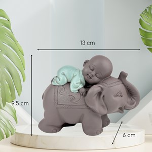 Statue bonze sur éléphant