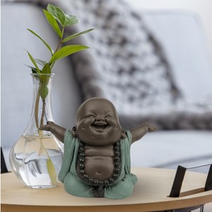 Statuette bouddha rieur bienvenue